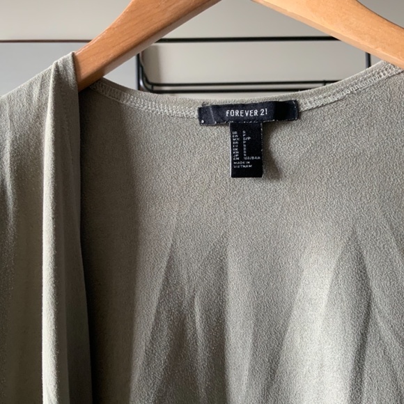 Green Velvet Poncho - Picture 3 of 3